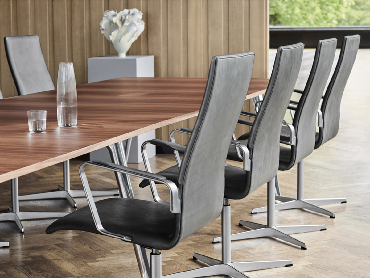 Fritz Hansen Oxford Office Armchair Medium Back With Armrests