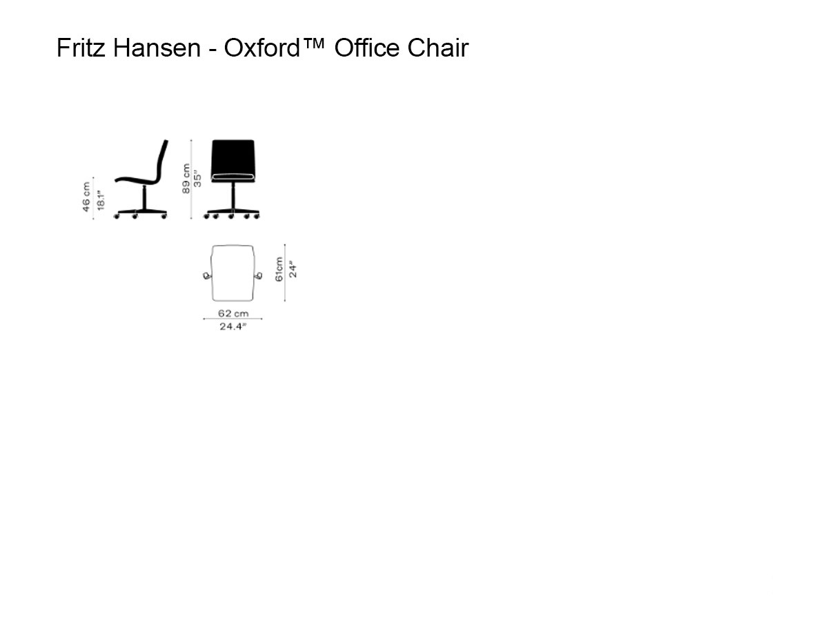 Fritz Hansen Oxfordtm 3171w Office Chair