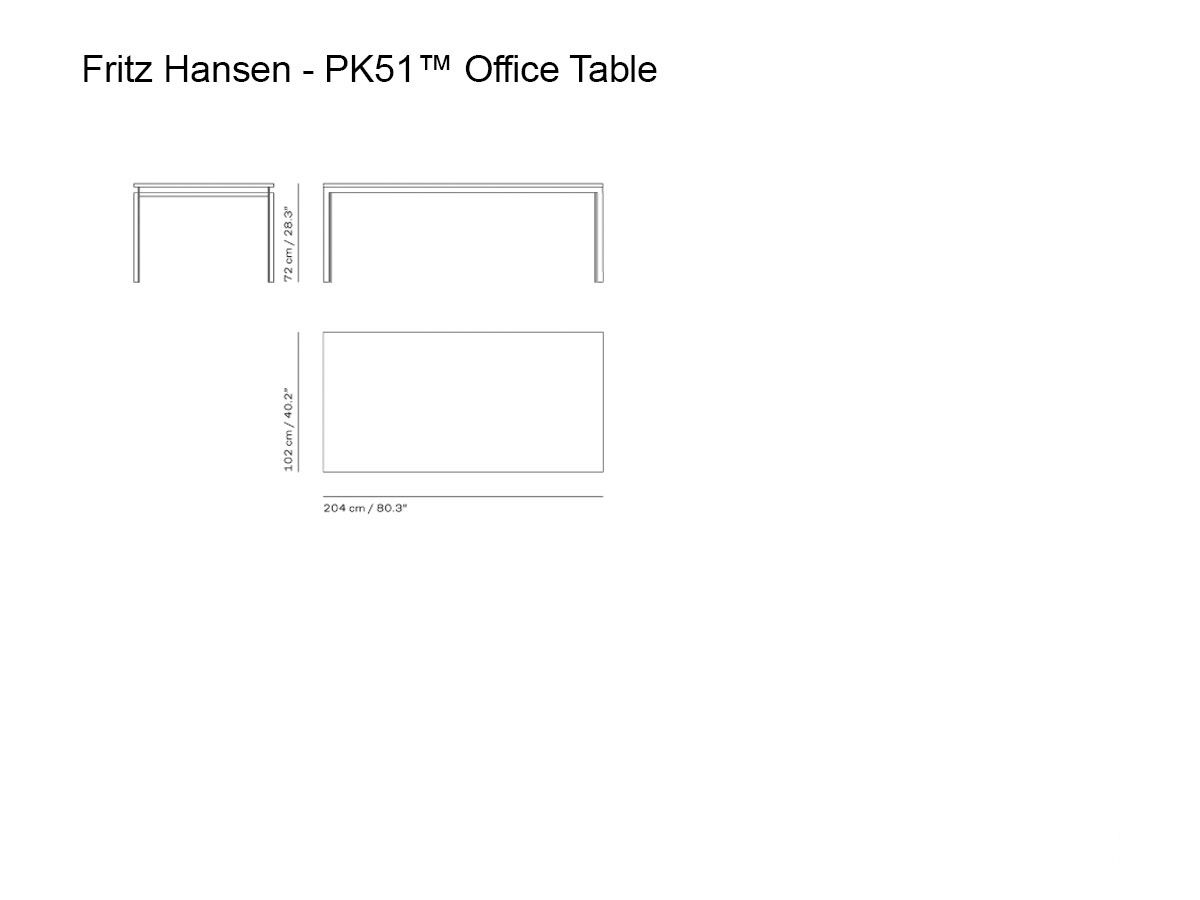 Fritz Hansen Pk51tm Office Table