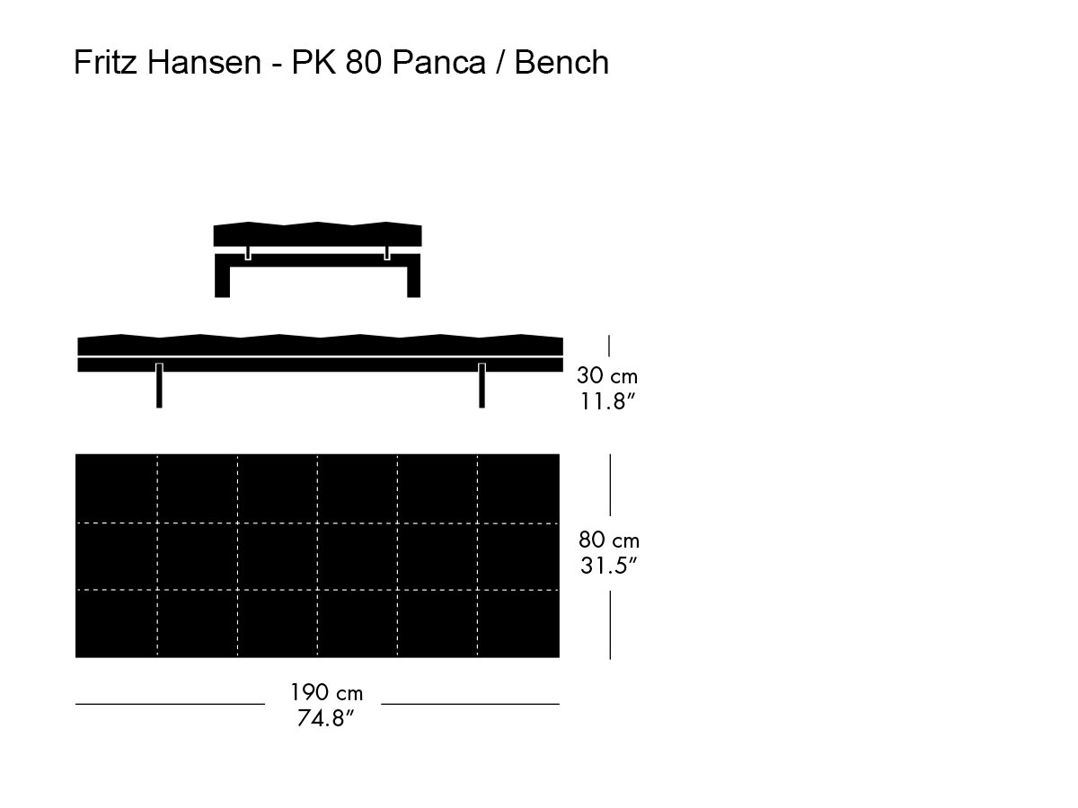Fritz Hansen Pk80 Bench