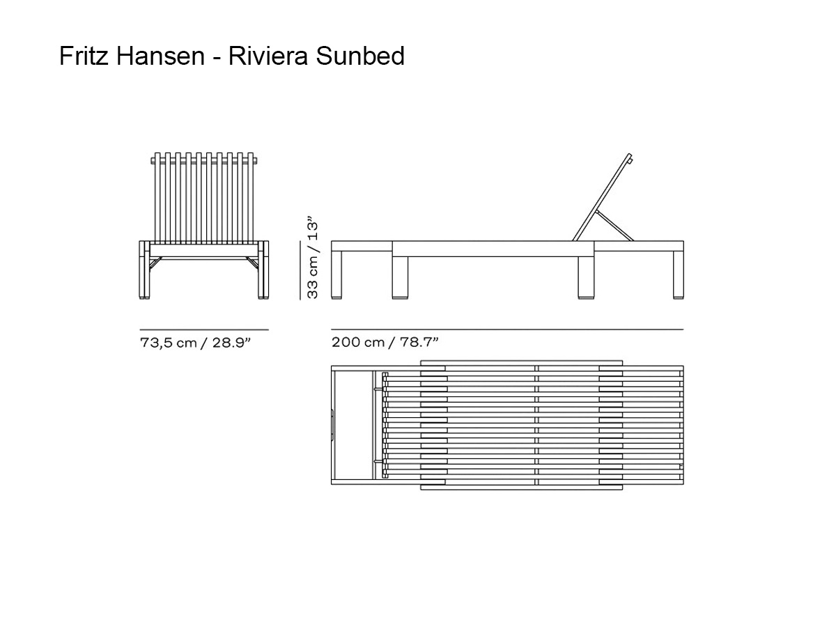 Fritz Hansen Riviera Sunbed