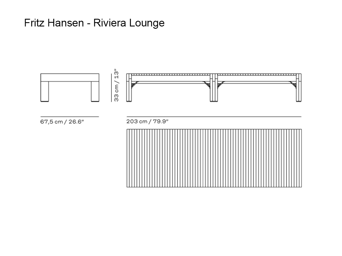 Fritz Hansen Riviera Bench