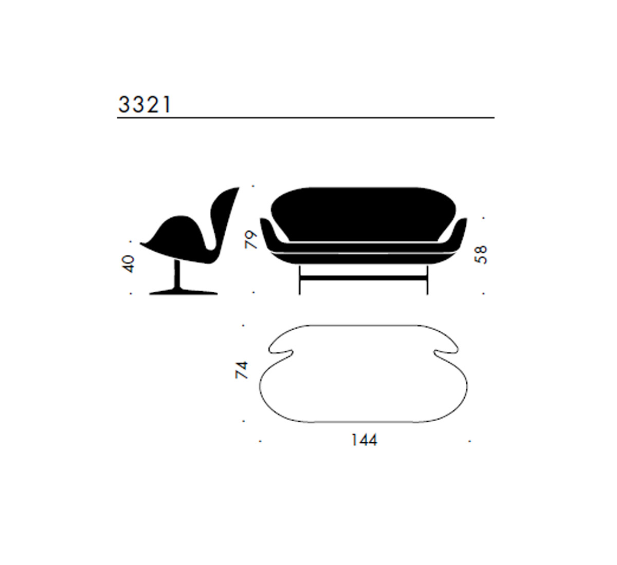Fritz Hansen Swan Sofa