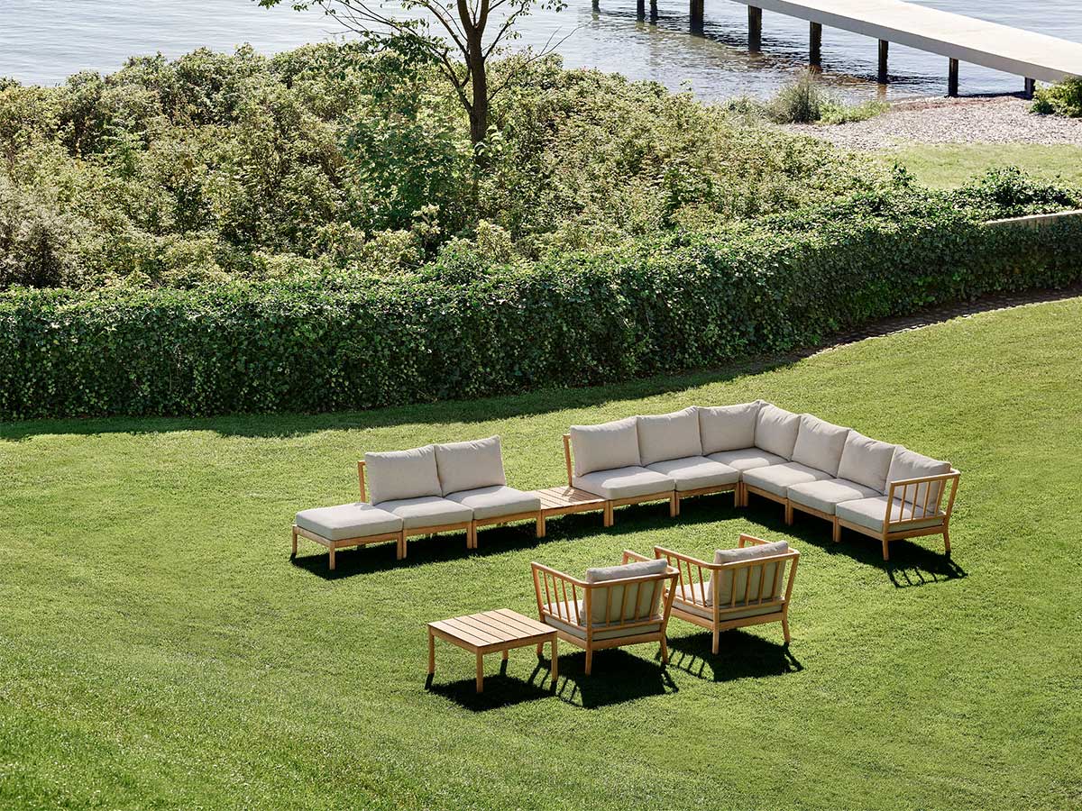 Fritz Hansen Tradition Outdoor Modular Sofa Corner Module