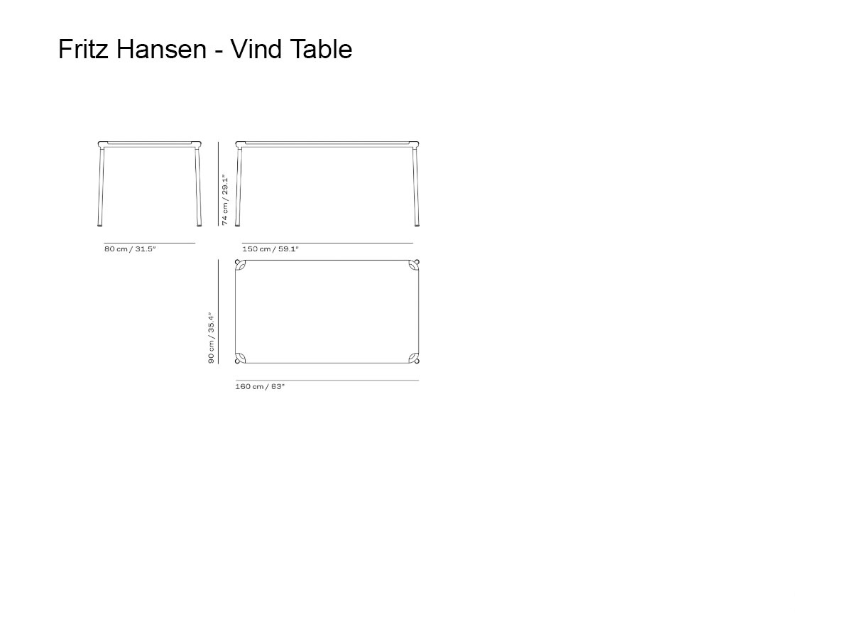 Fritz Hansen Vind Outdoor Table
