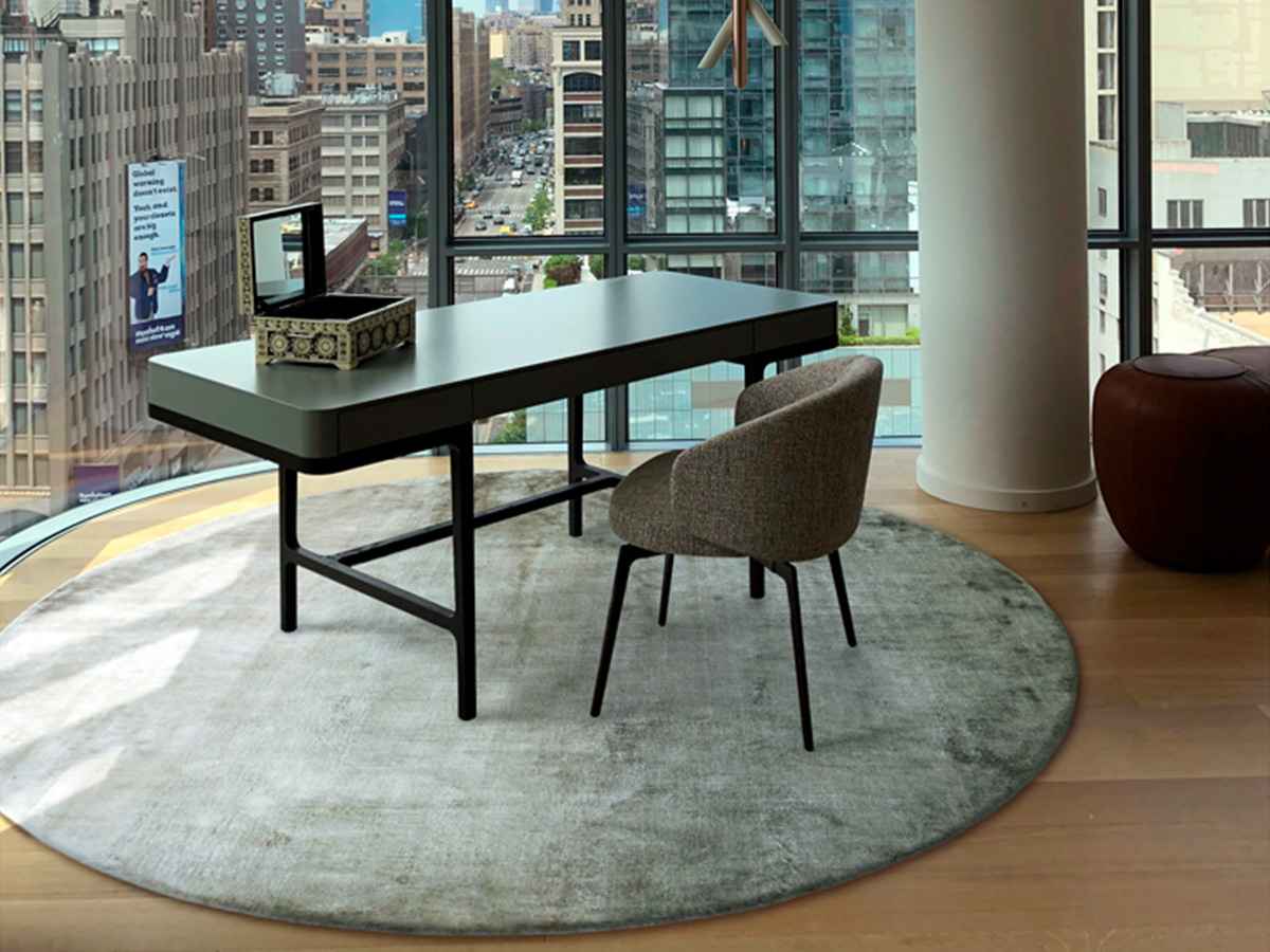 G.T.DESIGN In Canto Acquerello Round Rug Bronze Ecru