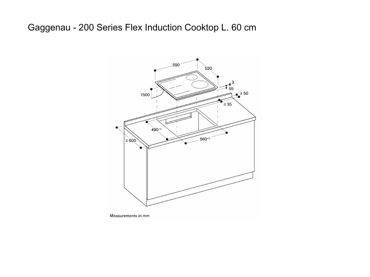 Gaggenau 200 Series Flex Induction Cooktop L 60 Cm