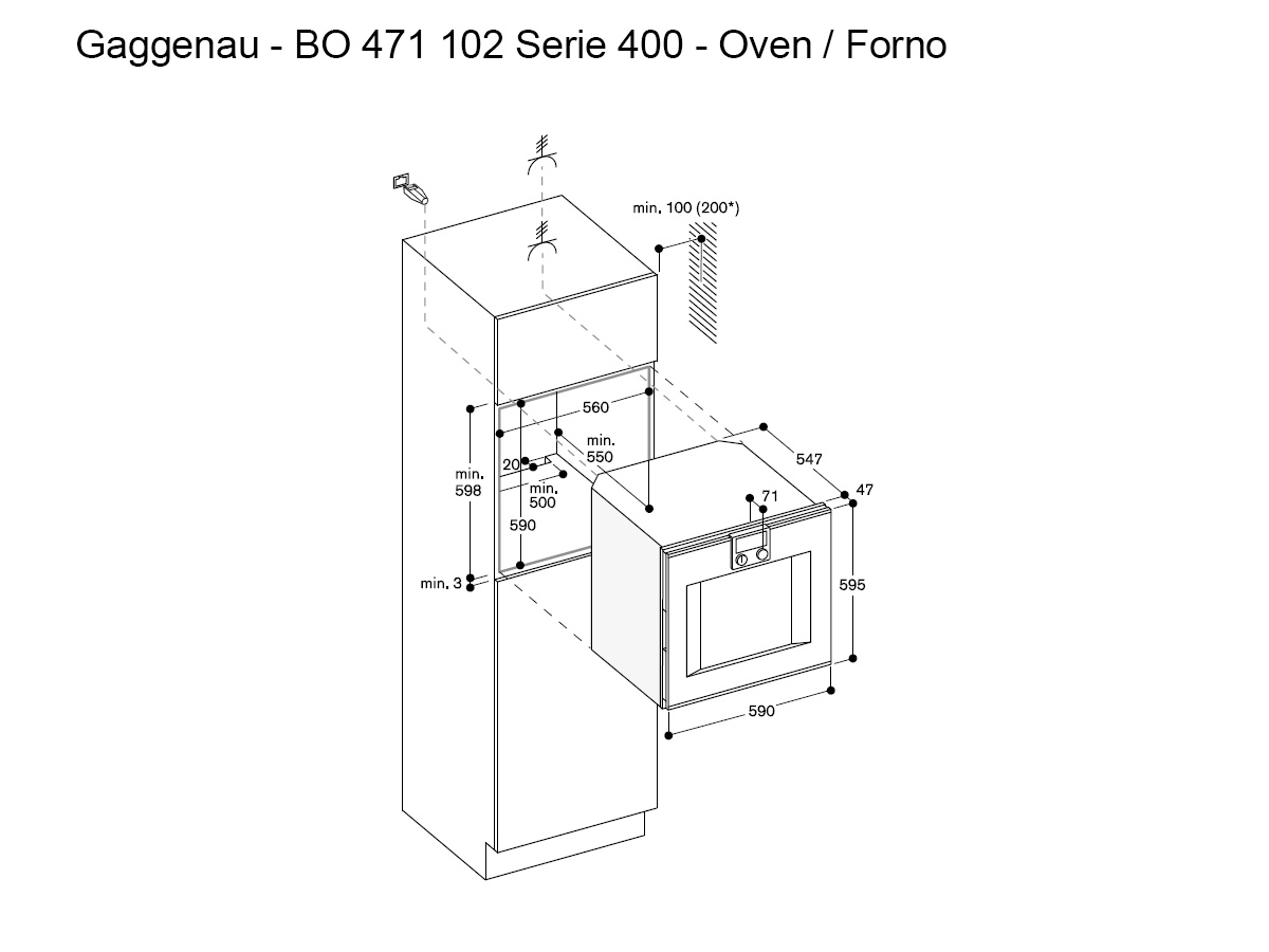 Gaggenau Bo471102 Oven Series 400 Anthracite