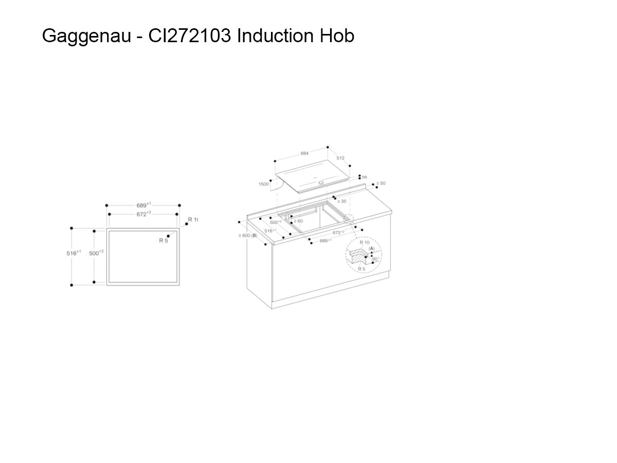 Gaggenau Ci272103 70 Cm Induction Hob