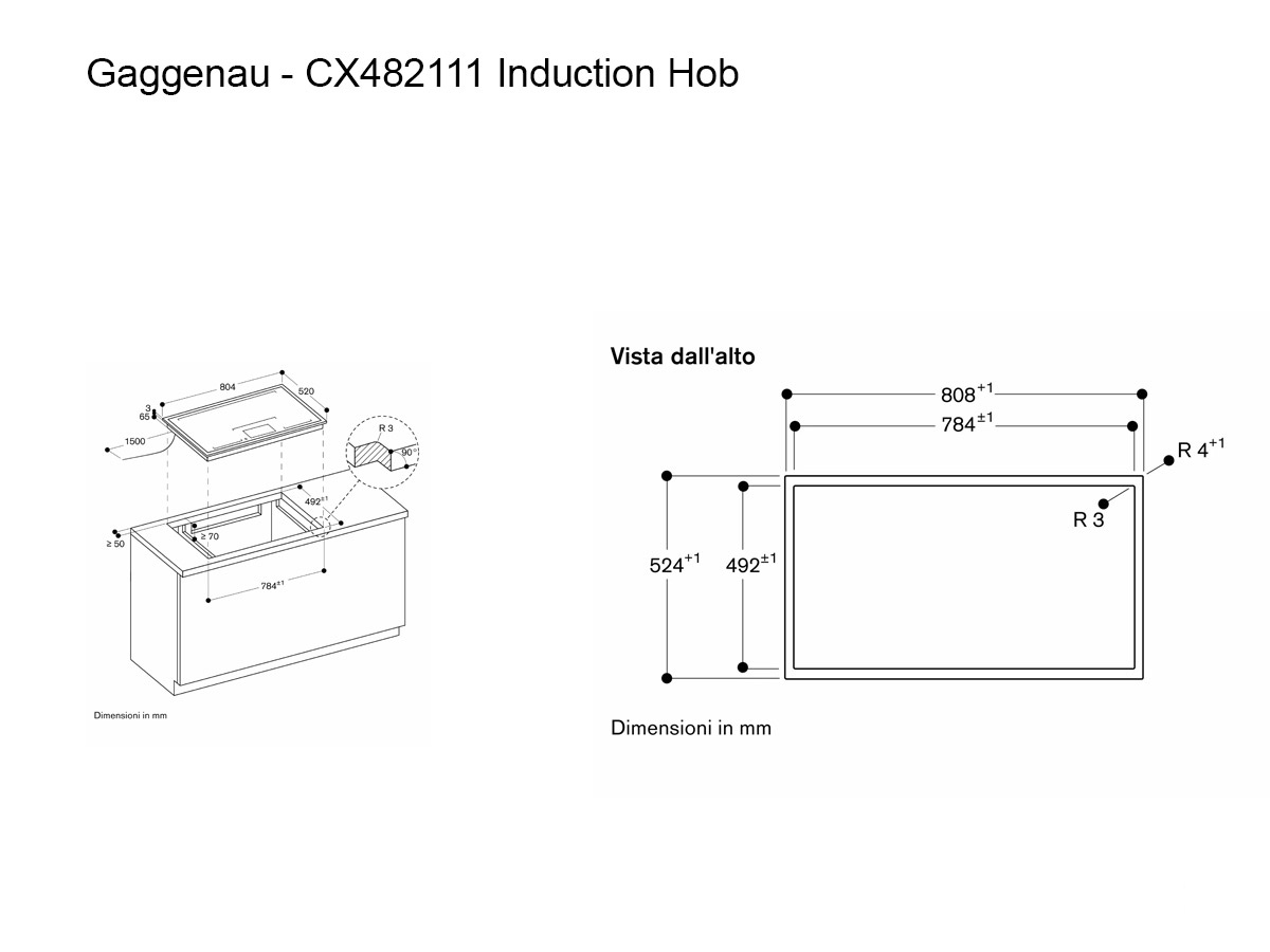 Gaggenau Cx482111 Serie 400 Induction Hob 80 Cm