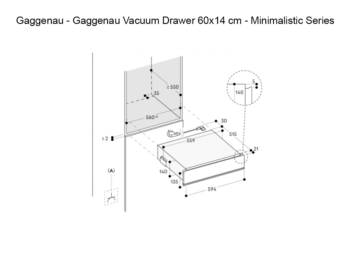 Gaggenau Vacuum Drawer 60x14 Cm Minimalistic Series