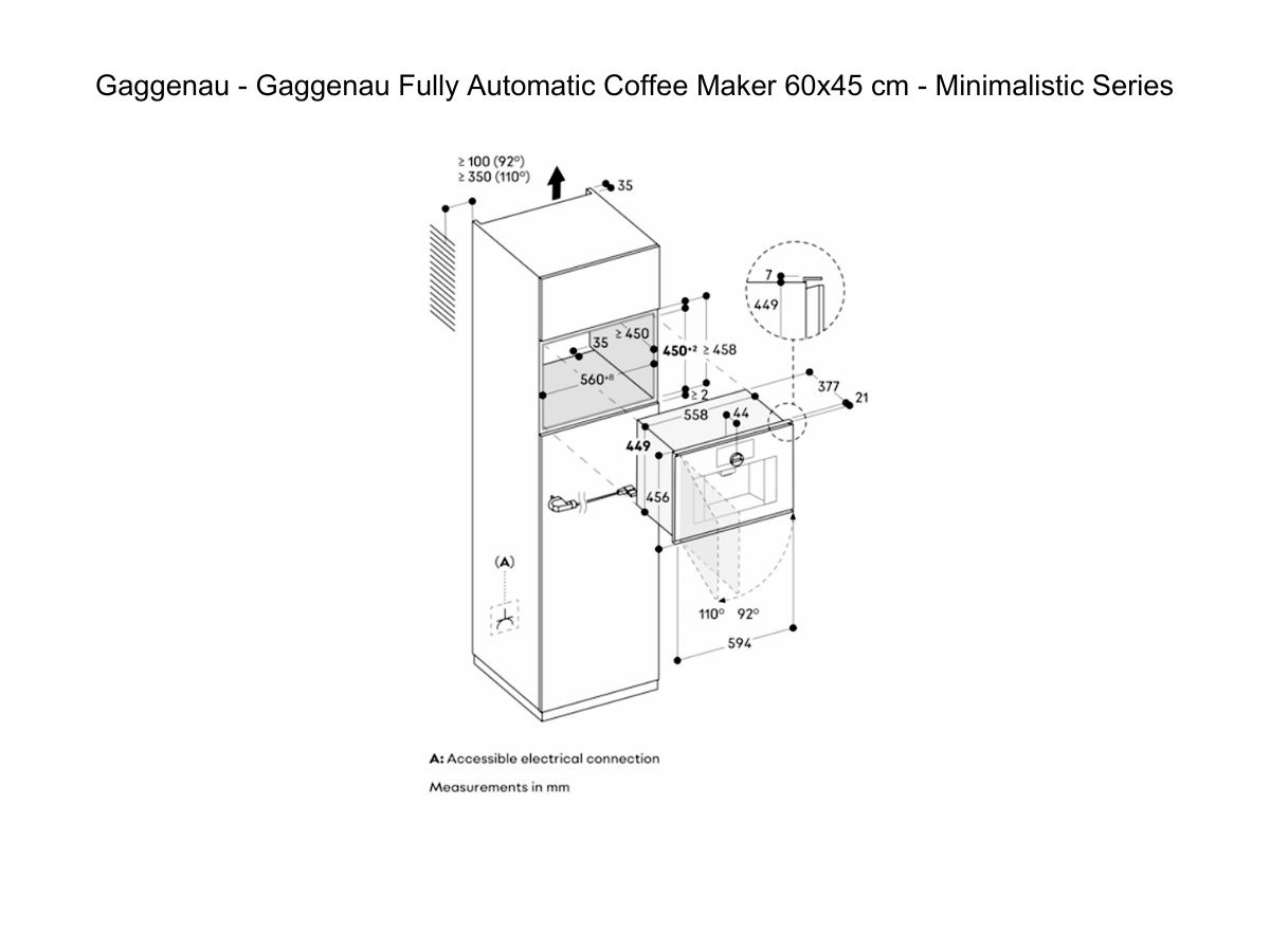 Gaggenau Fully Automatic Coffee Maker 60x45 Cm Minimalistic Series