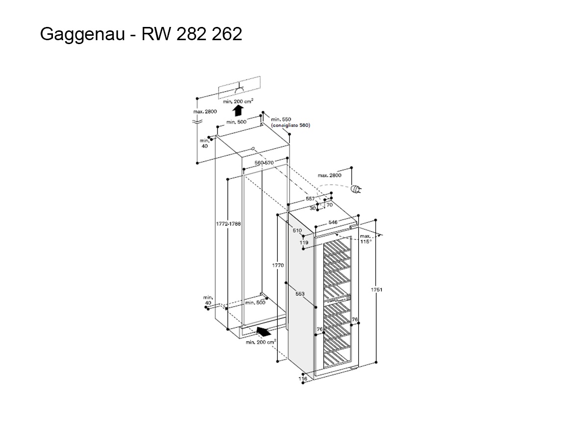 Gaggenau Rw282263 Wine Climate Cabinet