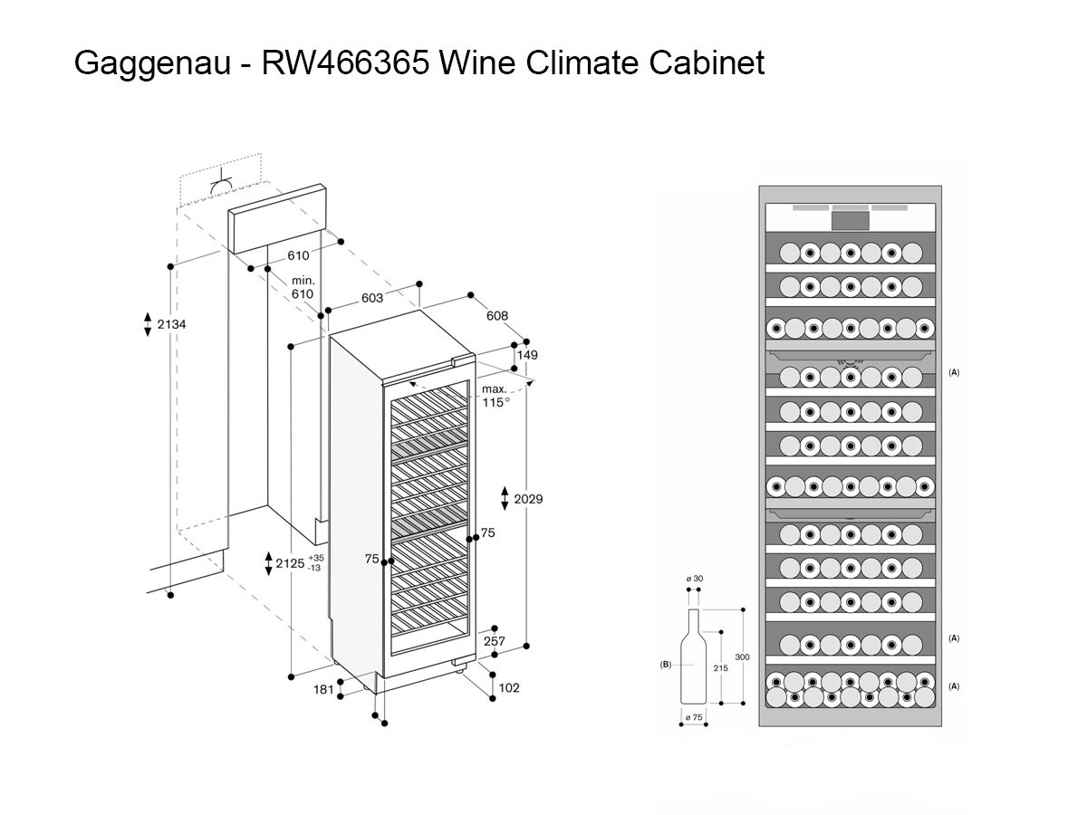 Gaggenau Rw466365 Wine Climate Cabinet