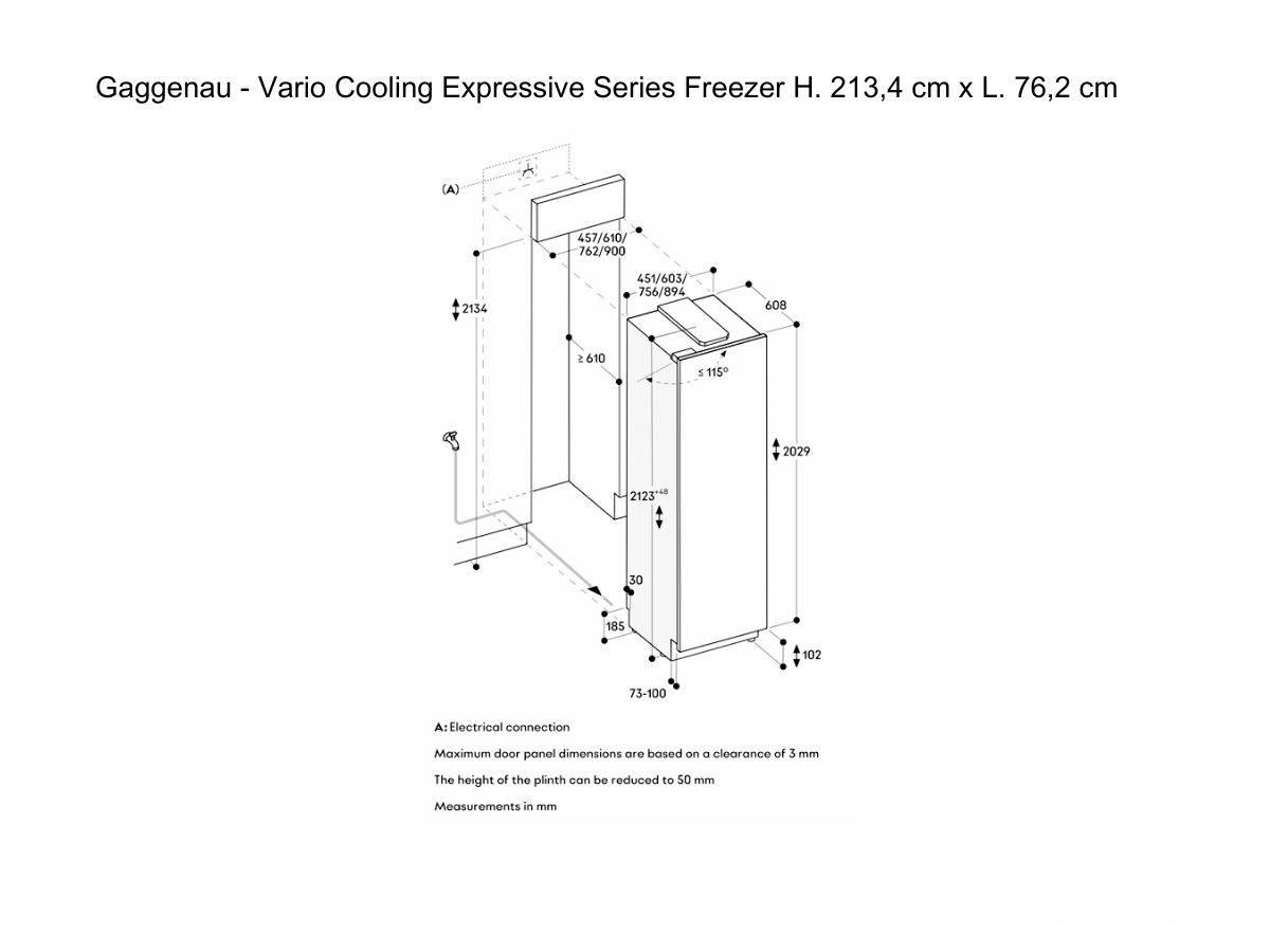 Gaggenau Vario Cooling Expressive Series Freezer H 2134 Cm X L 762 Cm