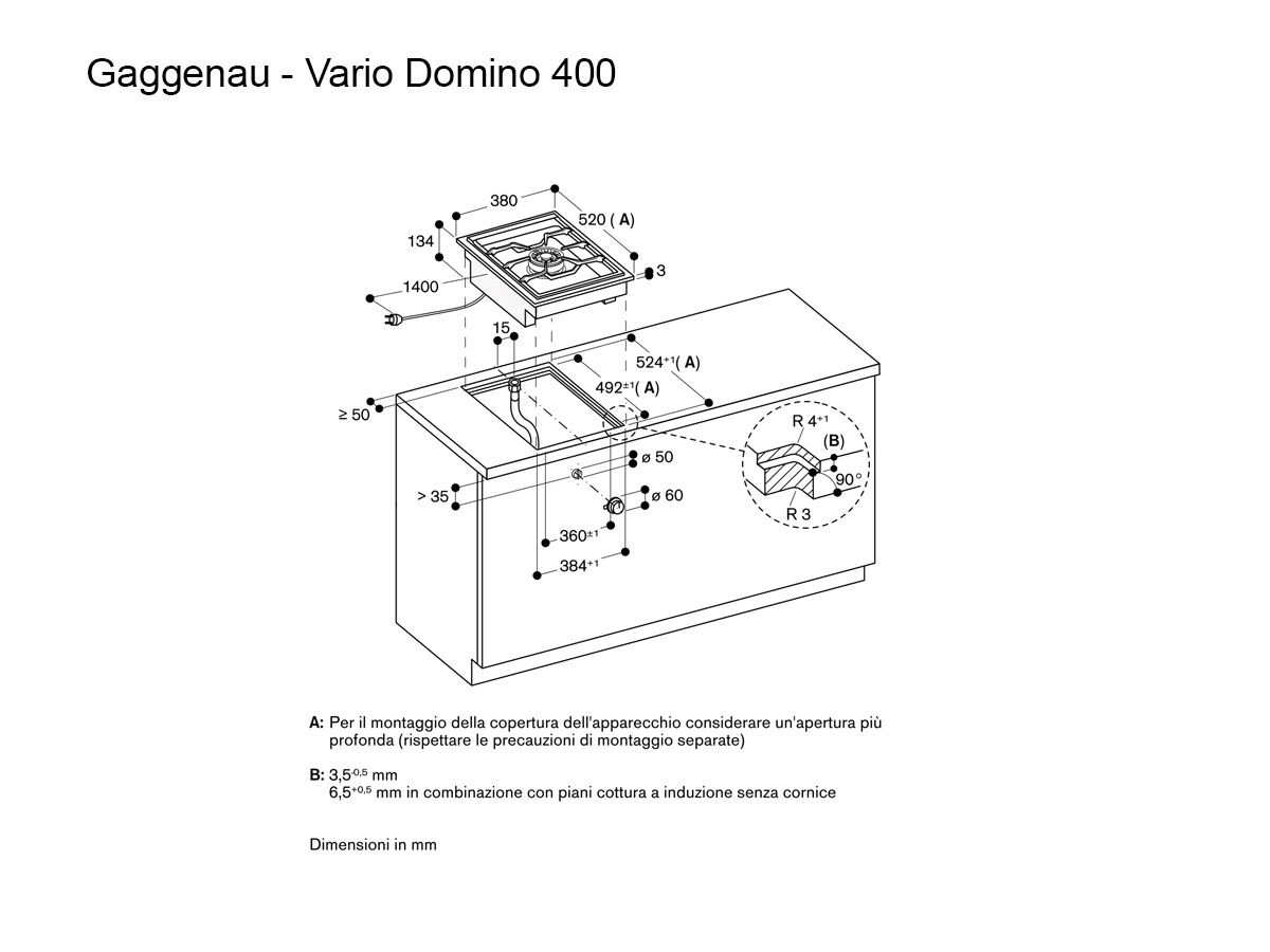 Gaggenau Vario Domino Vg415215 Gas Hob 38 Cm20 Mbar