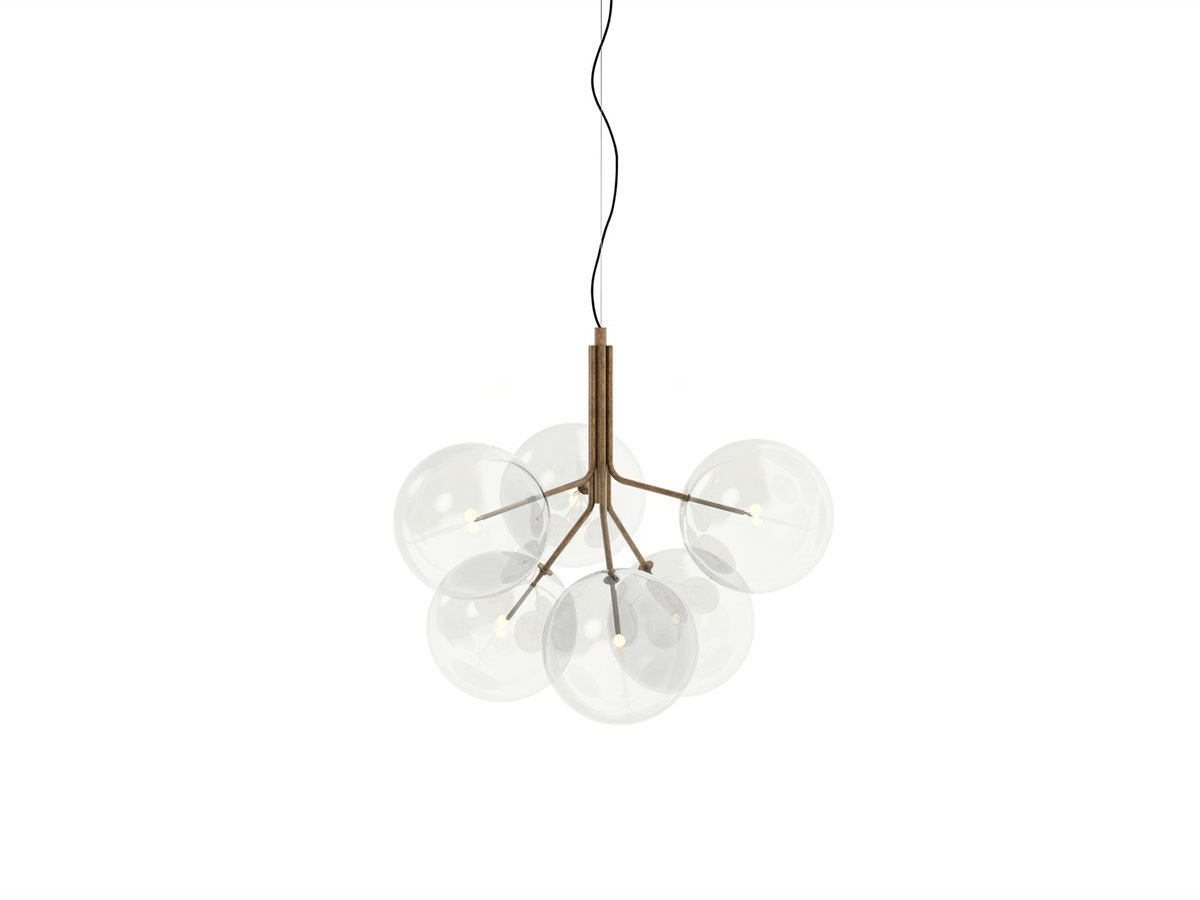 Gallotti Radice Bolle Cielo 6 Spheres Suspension Lamp