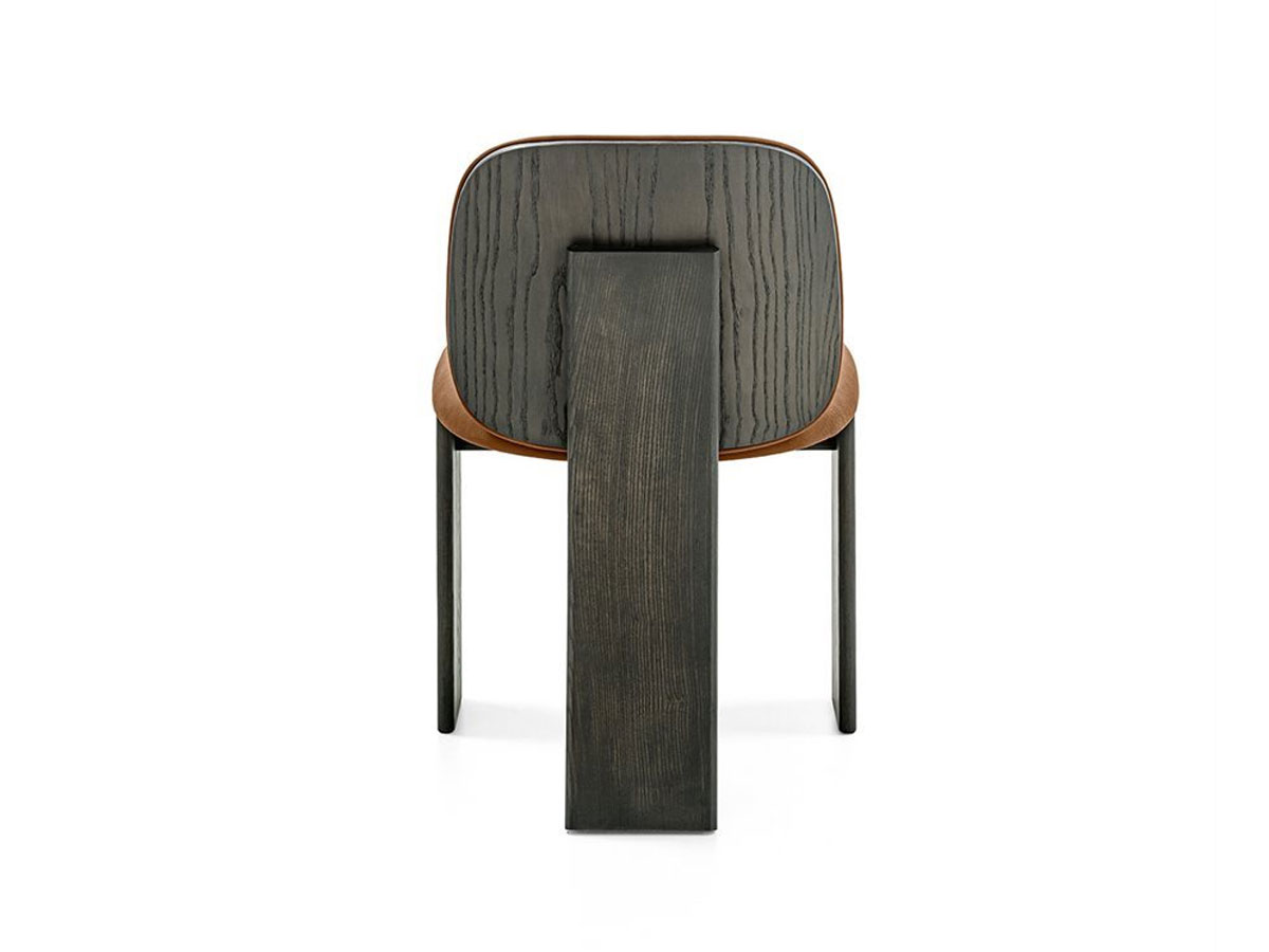 Gallotti Radice Saki Chair Grey Smoke Leather L1 Soft Amber 004
