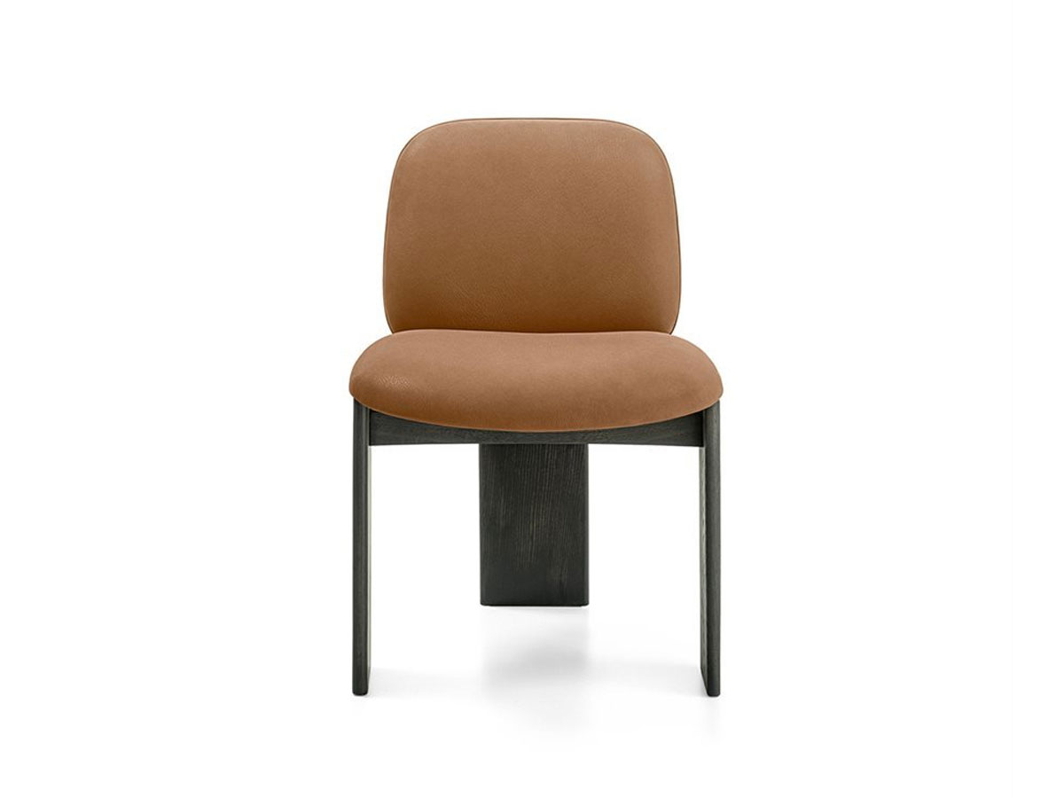 Gallotti Radice Saki Chair Grey Smoke Leather L1 Soft Amber 004
