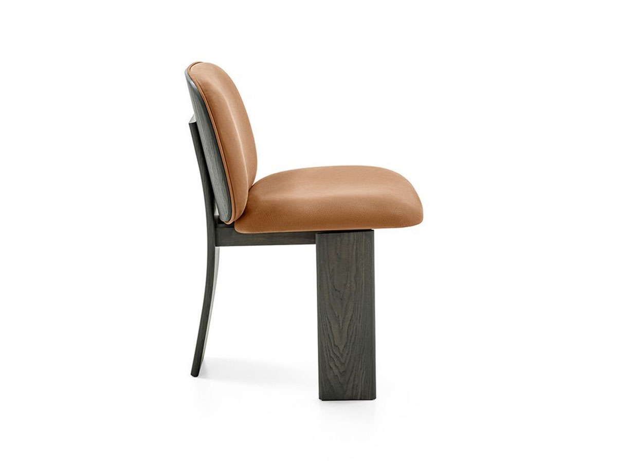 Gallotti Radice Saki Chair Grey Smoke Leather L1 Soft Amber 004
