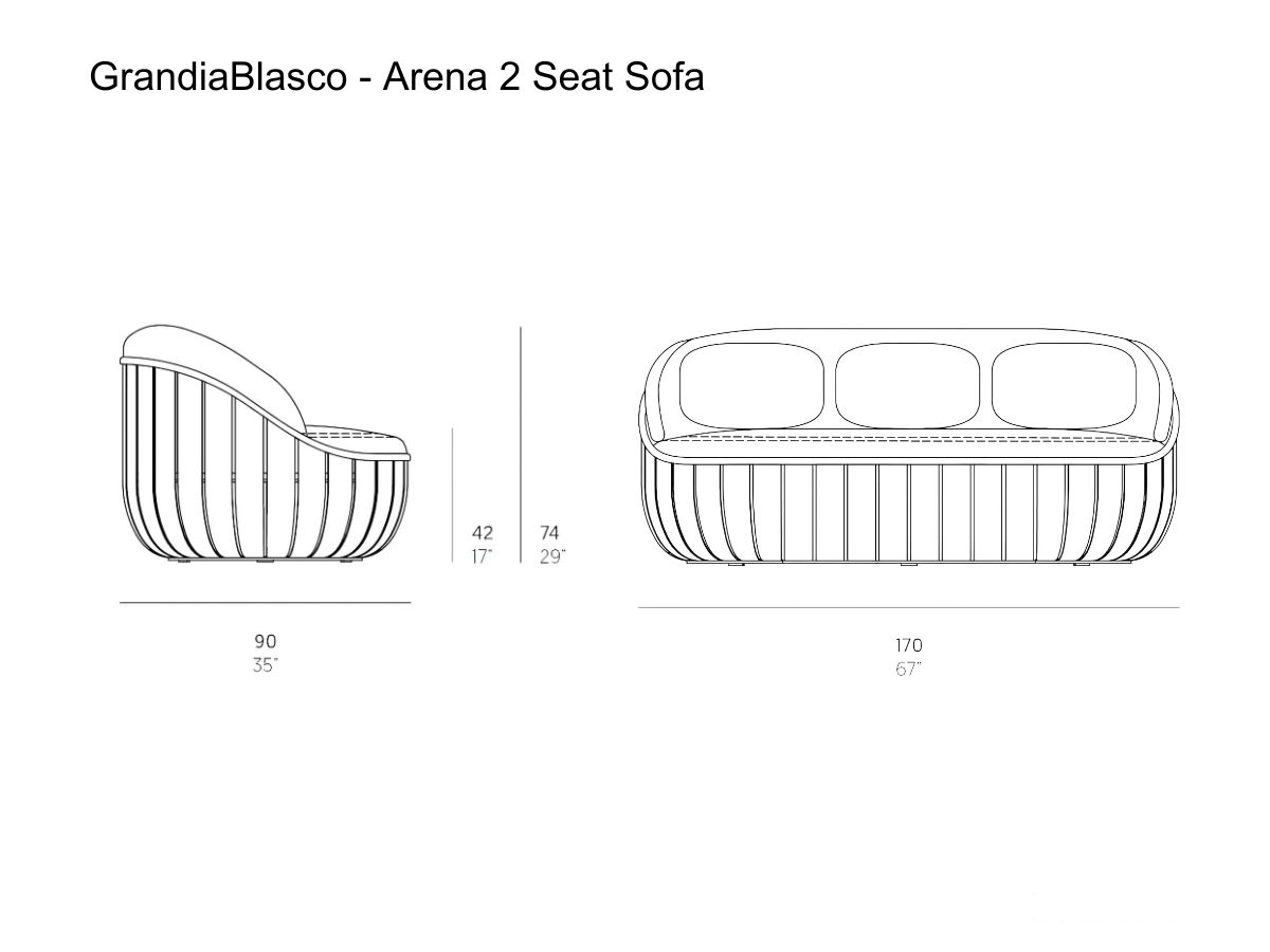 GandiaBlasco Arena 2 Seat Sofa