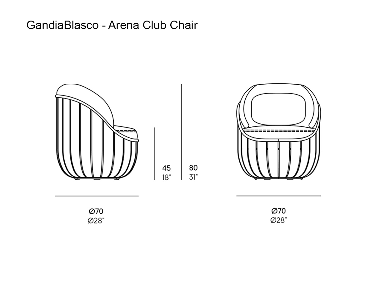GandiaBlasco Arena Club Chair