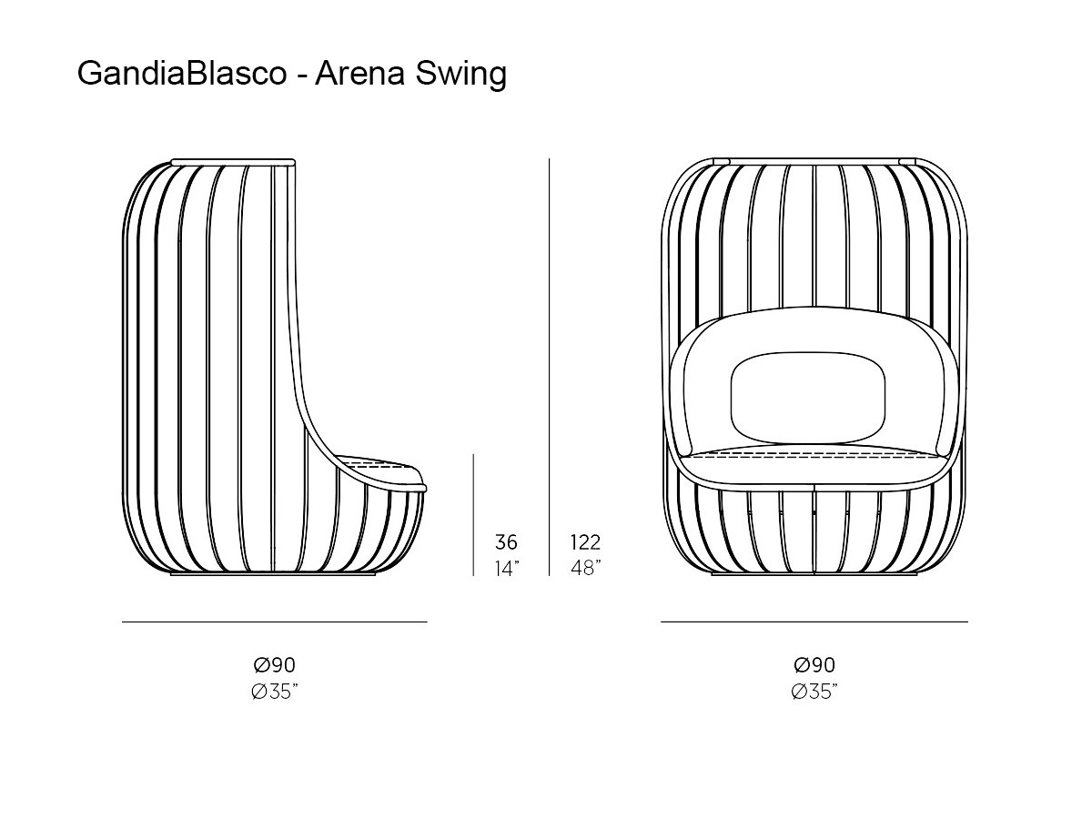 GandiaBlasco Arena Swing Armchair