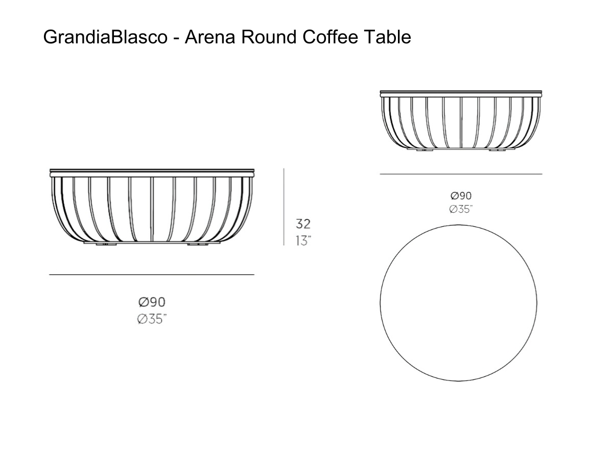 GandiaBlasco Arena Round Coffee Table
