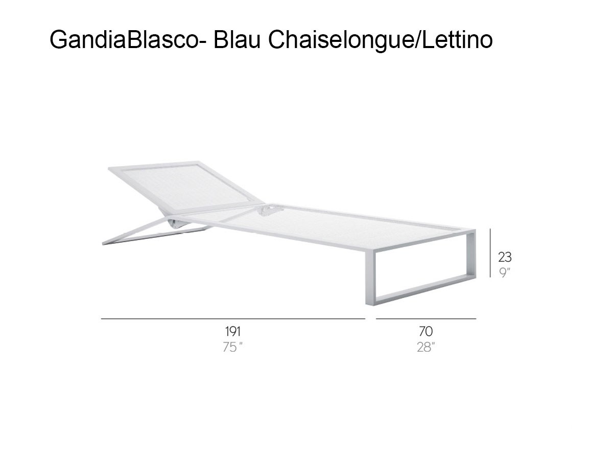 GandiaBlasco Blau Chaiselongue