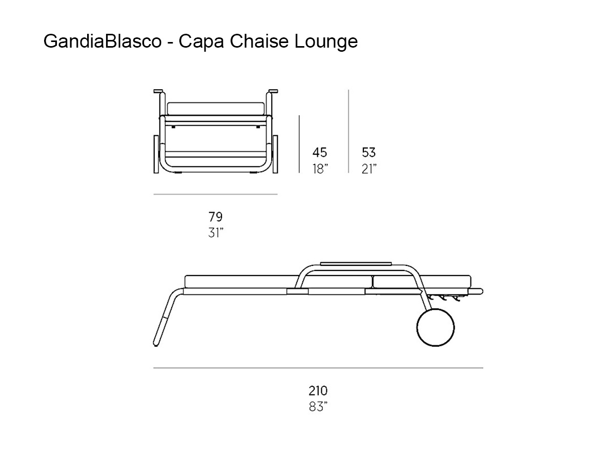 GandiaBlasco Capa Chaise Lounge