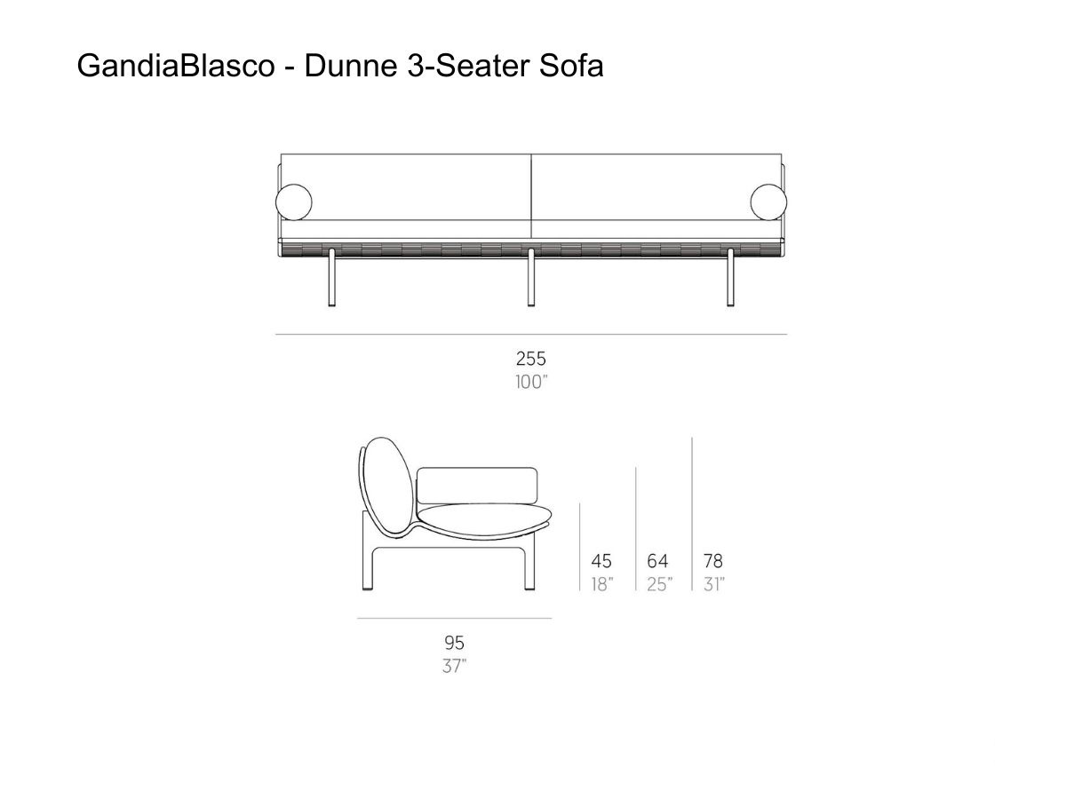 GandiaBlasco Dunne 3 Seater Sofa