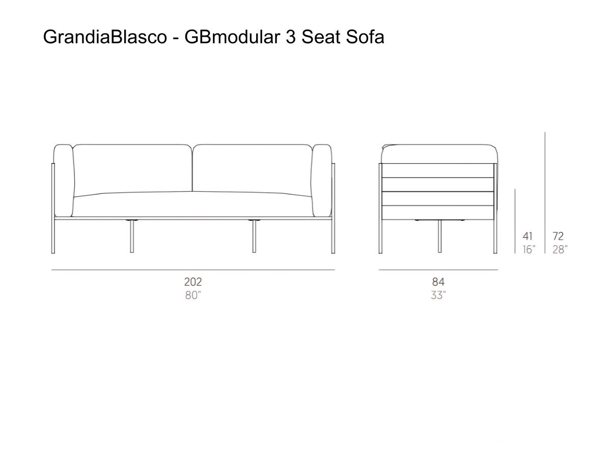GandiaBlasco Gbmodular 3 Seat Sofa