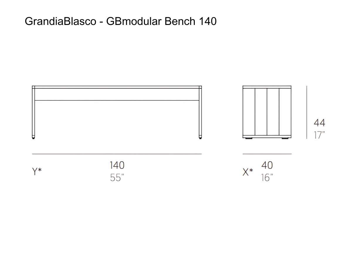 GandiaBlasco Gbmodular Bench 140