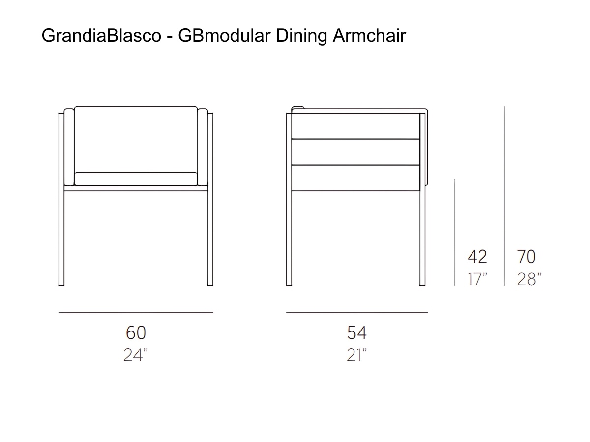 GandiaBlasco Gbmodular Dining Armchair