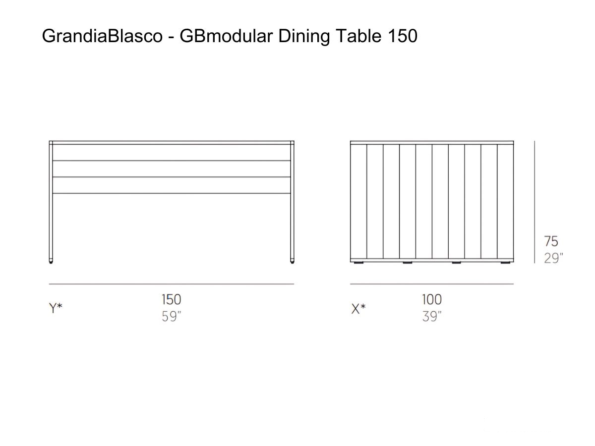 GandiaBlasco Gbmodular Dining Table 150