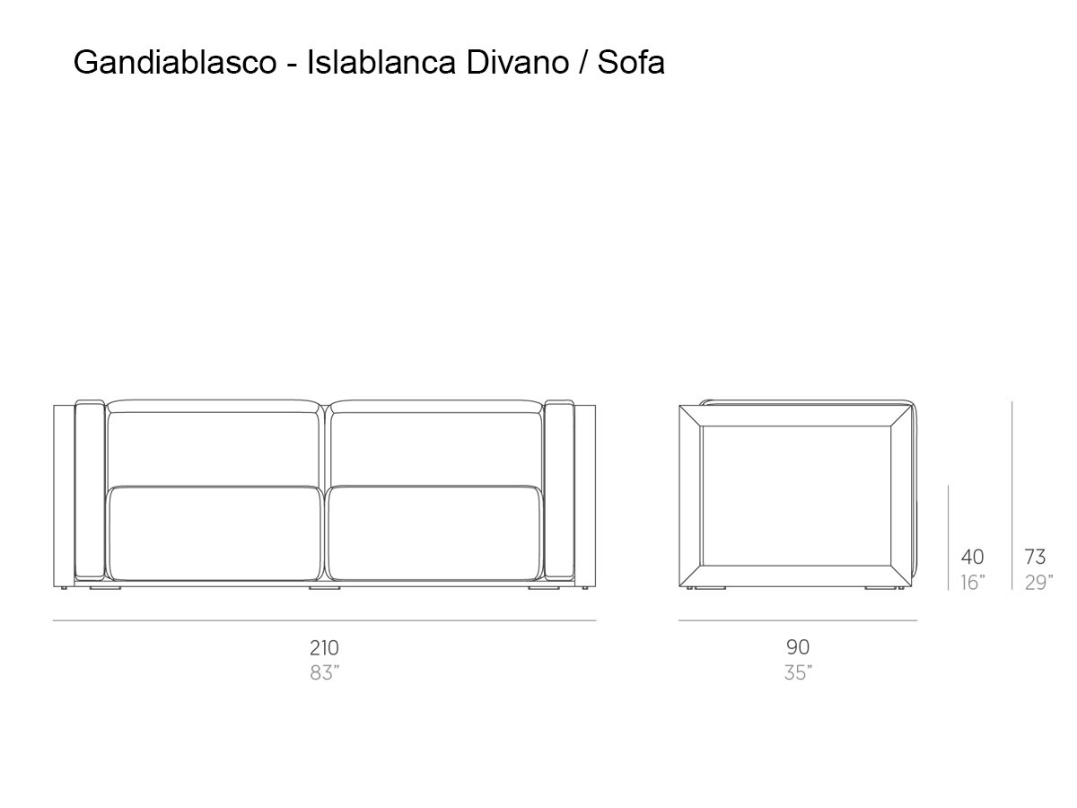 GandiaBlasco Islablanca 2 Seat Sofa