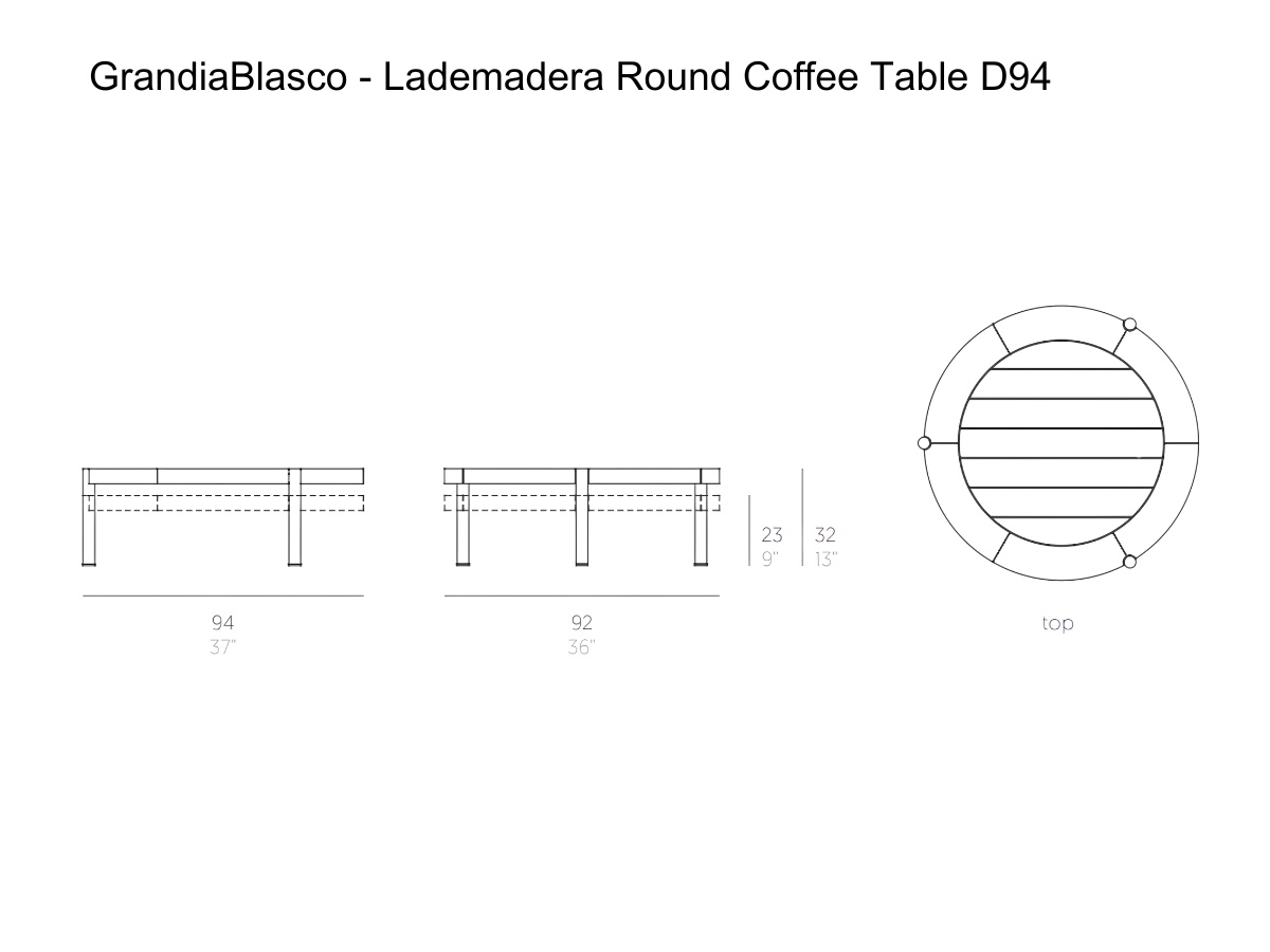 GandiaBlasco Lademadera Round Coffee Table
