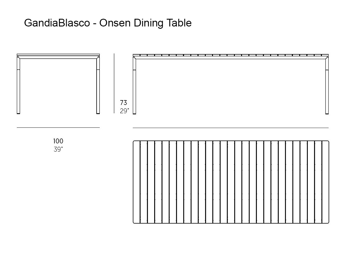 GandiaBlasco Onsen Dining Table