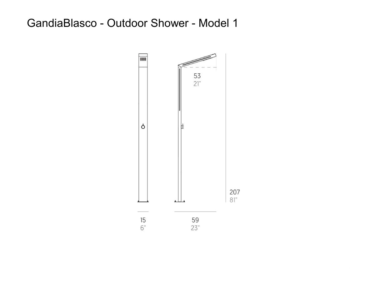 GandiaBlasco Outdoor Shower Model 1