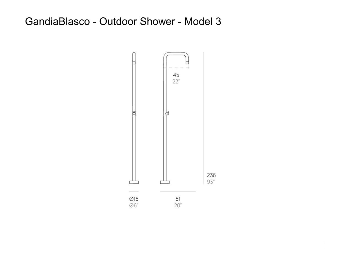 GandiaBlasco Outdoor Shower Model 3