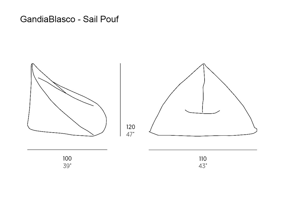 GandiaBlasco Sail Pouf Outdoor