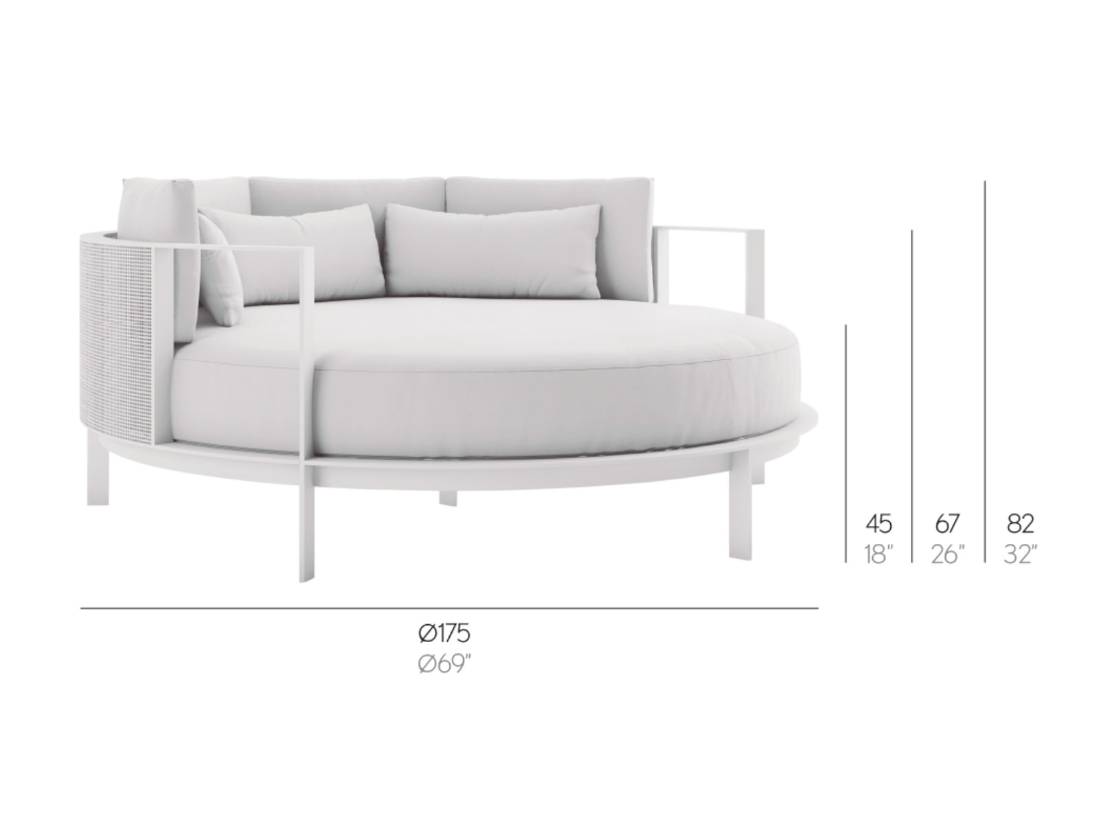 GandiaBlasco Solanas Round Chill Bed
