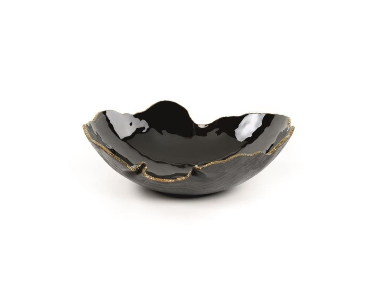 Gardeco Mapa Glass Bowl Black Top Bronze