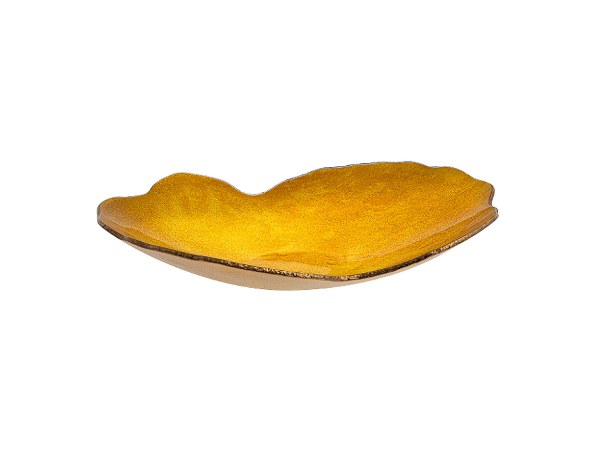Gardeco Mapa Glass Bowl Ouro Ambar