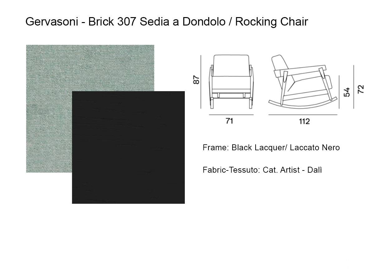 Gervasoni Brick 307 Rocking Chair Riv Cat Artist Dali