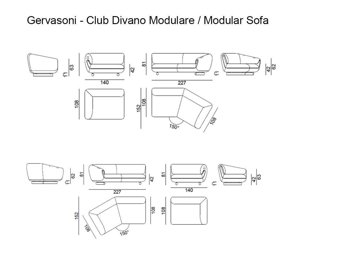 Gervasoni Club Modular Sofa