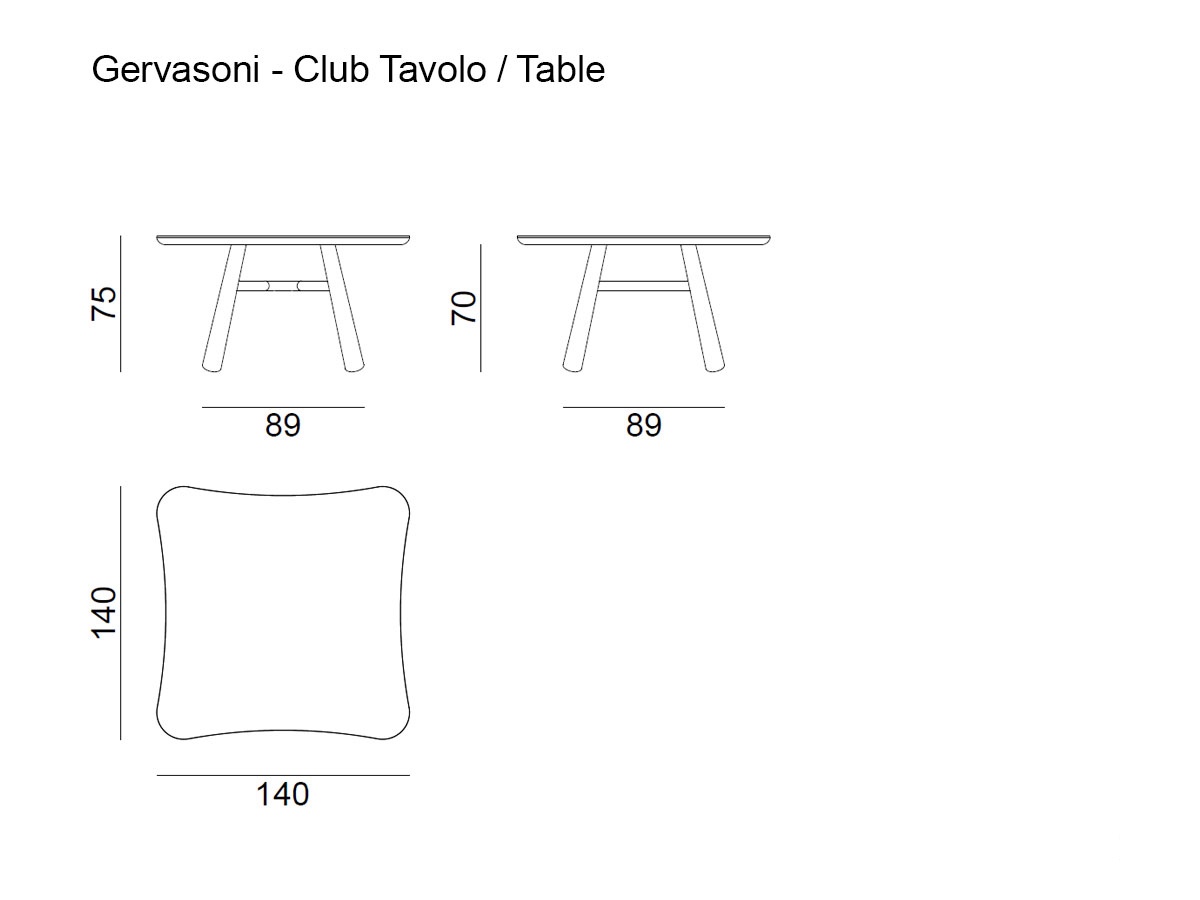 Gervasoni Club Table Square