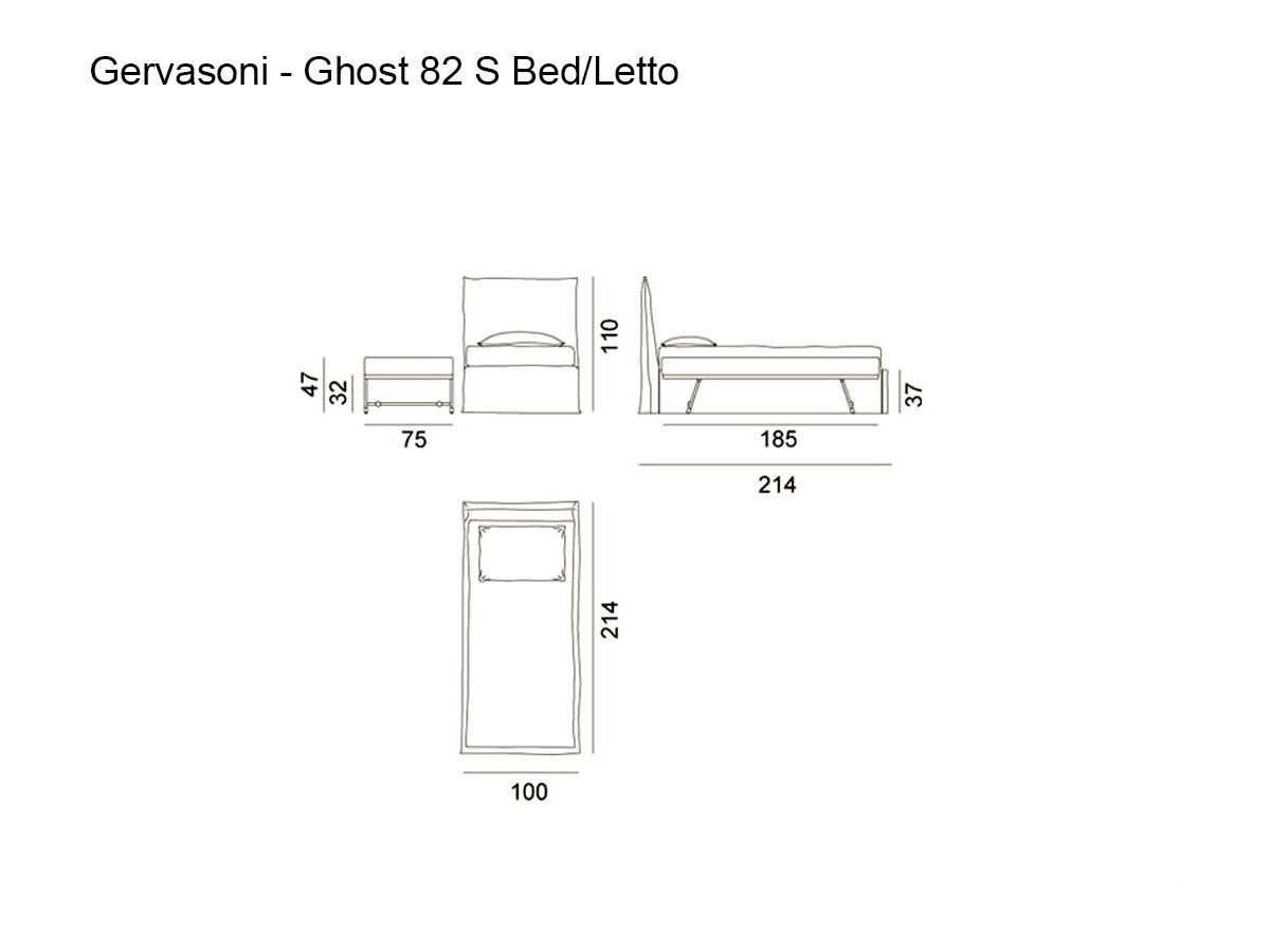 Gervasoni Ghost 82 S Bed