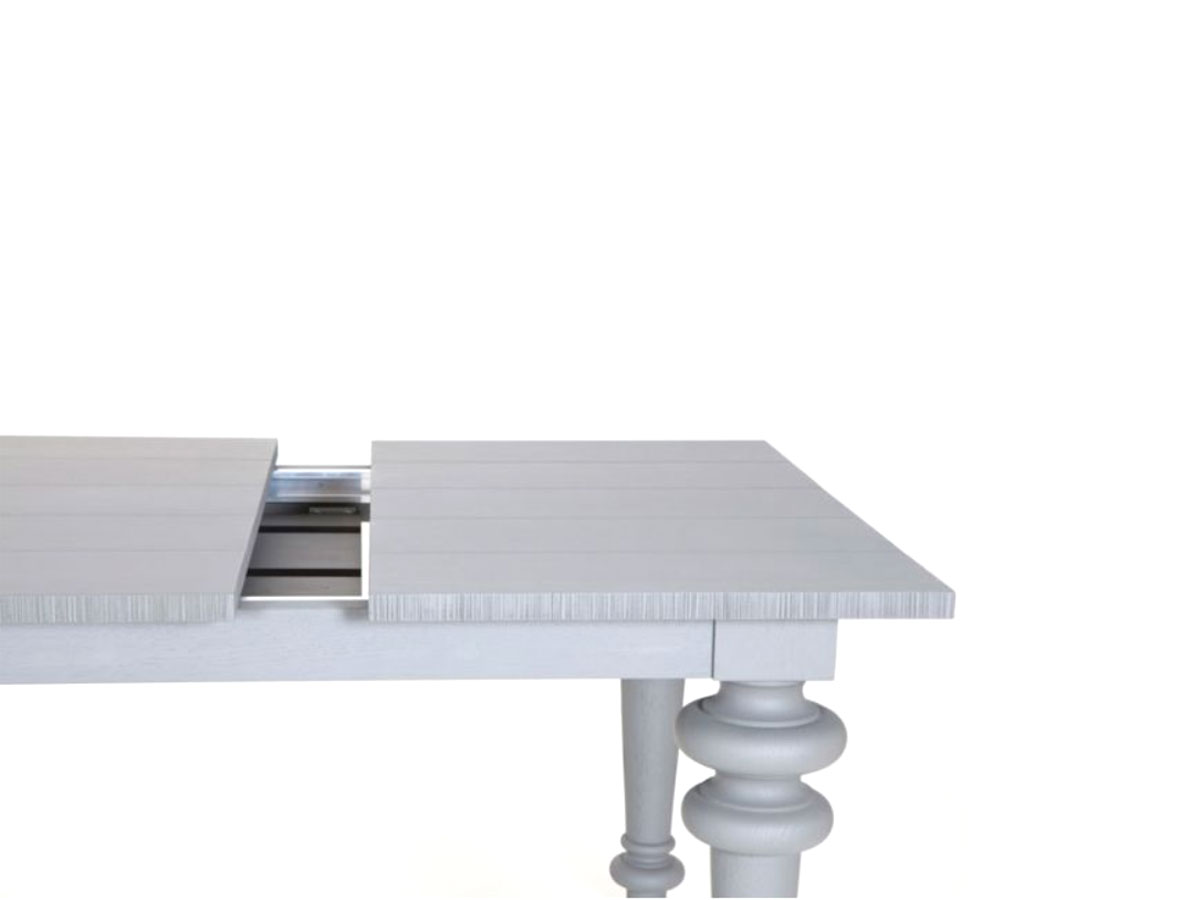 Gervasoni Gray 34 Cr Table Extendable Top Lacquered White Oak Feet White China