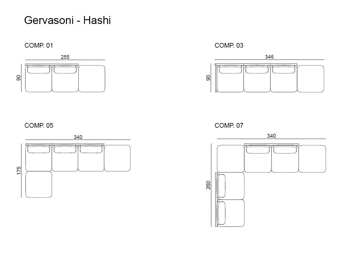 Gervasoni Hashi Outdoor Sofa Collection